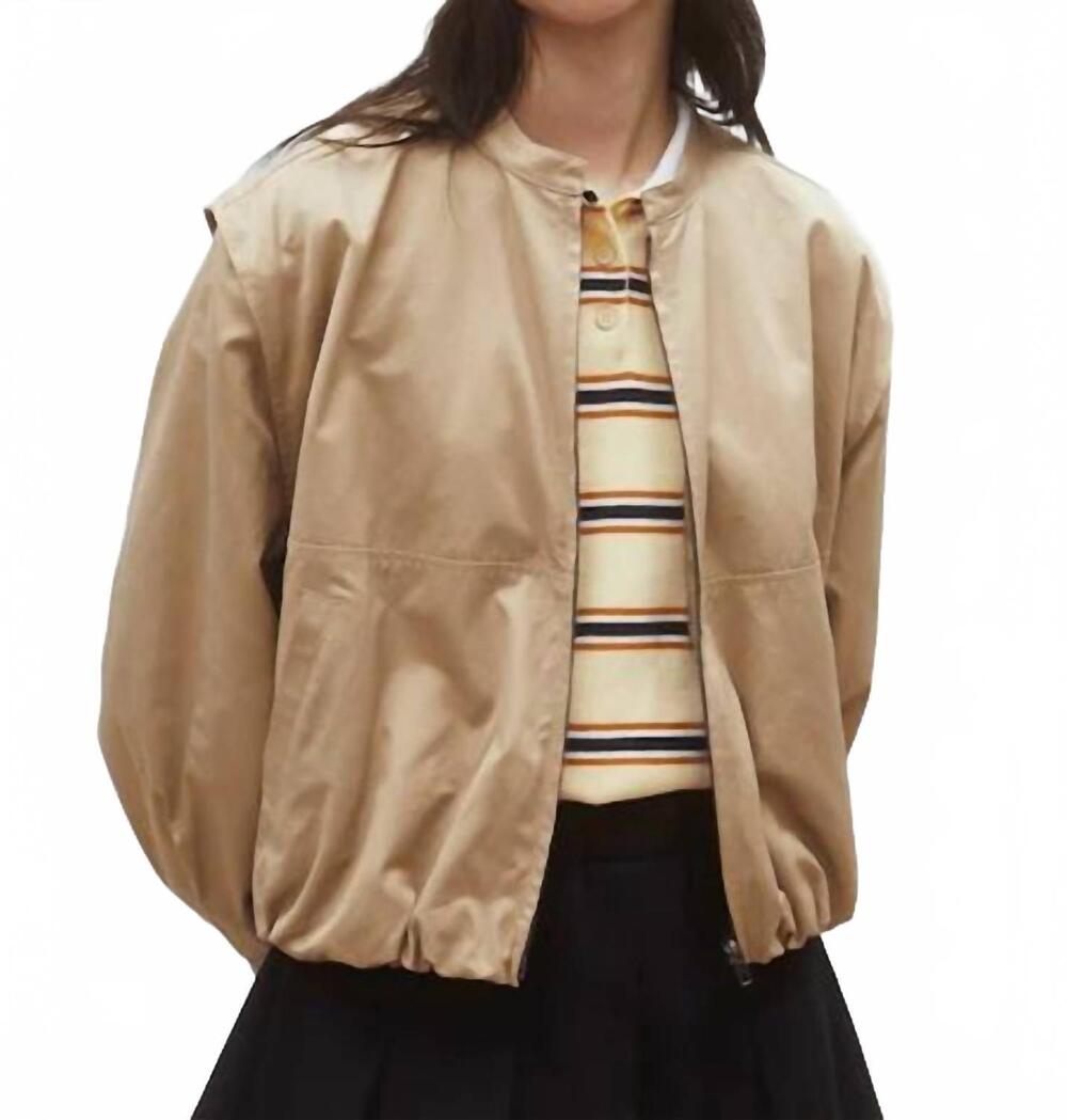 NEW SUNCOO evan zipped short jacket in beige